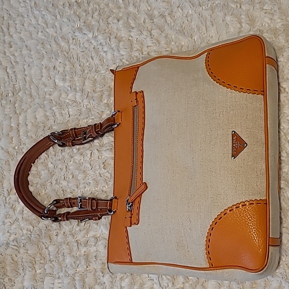 Prada Canvas and Leather bag - Picture 1 of 16